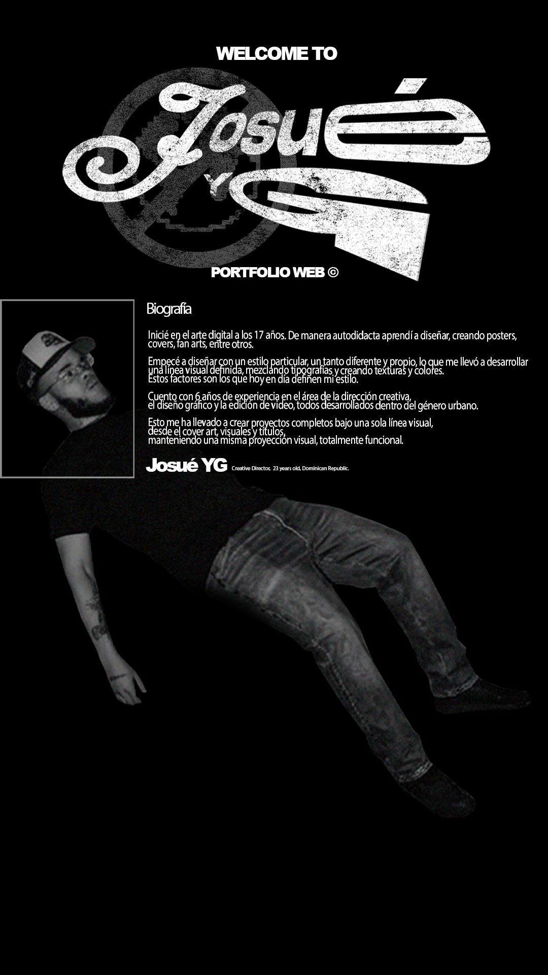 Portada del portfolio en celular